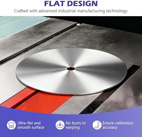 High Precision 10" Table Saw Calibration Steel Plate - 5/8" Arbor Hole, 1/8" Thick #42 Alloy Steel Sanding Disk for Table Saw Calibration & Grinding (1PC)