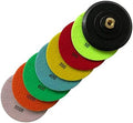 6" Dry Polishing Pads with Rubber Backer, 50-3000 Grit