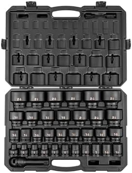 TEKTON 3/4 Inch Drive Socket Set, 35-Piece | SID93407 | (1/2 - 2-1/2 in.), Shallow, 6-Point, Case