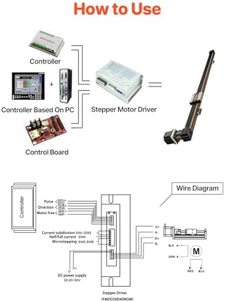 VEVOR Linear Guide Rail, Belt Drive, CNC Linear Motion Stage Actuator, with Nema34 Stepper Motor, 1300 mm Stroke Work Size, High Speed Motorized, for Engraving Machine, CNC Milling Machine, 3D Printer