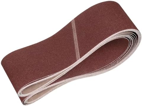 HARFINGTON 6 x 89 Inch Sanding Belts, 10 Pcs 60 Grits Aluminum Oxide Abrasive Belt Sander File Belt for Woodworking, Metal Polishing, Knife Sharpener