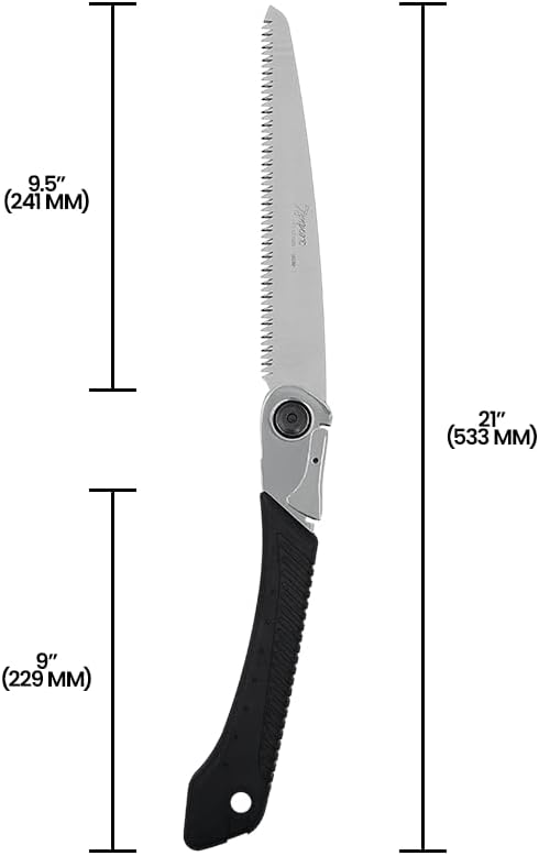 Zenport SF240 Folding Saw with Steel Handle, 9.5-Inch Tri-Edge Blade