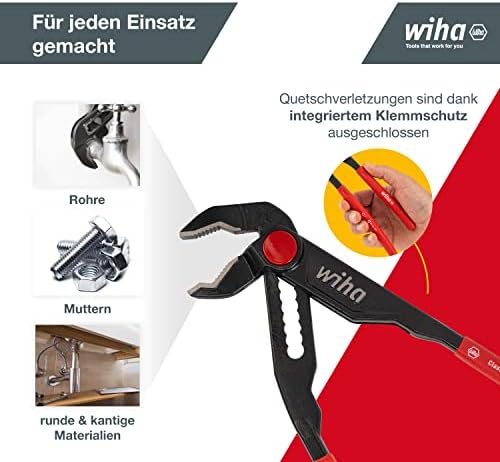 Wiha Z22030001 Pipe Wrench Basic with Button Adjustment 300 mm