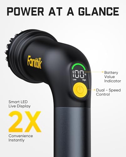 Fanttik G9 Handy Cordless Electric Spin Scrubber & 7 Pcs Replacement Pads for Fanttik G9 Handy Electric Spin Scrubber