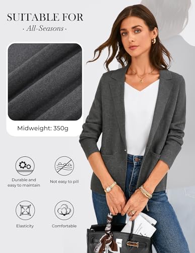 GRACE KARIN Womens Sweater Blazer Jackets Business Casual Work Cardigan