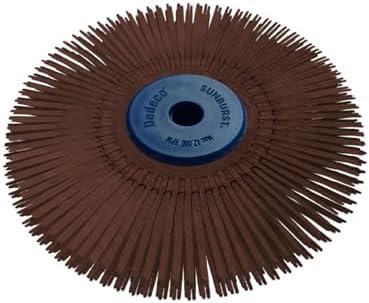 Dedeco Sunburst Radial Bristle Discs 4" x 1/2" Straight- Brown 36 Grit (Ultra-Coarse) - Aluminum Oxide (TS Series) for Polishing & Finishing