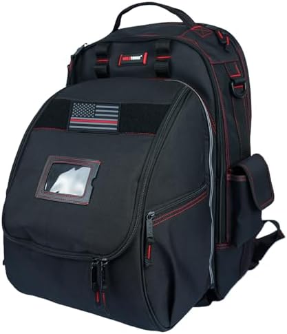 MELOTOUGH Welding Tool backpack for Tools and Helmet Extreme Gear Pack with Large Capacity Helmet Holder Luggage Storage Bag (Black)