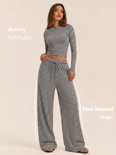 Trendy Queen Women's 2 Piece 2026 Fall Fashion Lounge Set with Pockets