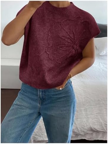 SOLY HUX Women's Short Sleeve Business Casual Sweater