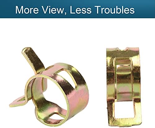 Fielect 50pcs 4/9" / 12mm Spring Band Type Action Hose Pipe Clamp Low Pressure Air Clip Clamp Fasteners Assortment Kit for Plumbing, Automotive and Mechanical