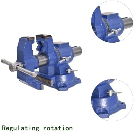 4 Inch Multipurpose Vise 360 Degree Rotation Clamp on Vise with Swivel Base Heavy Duty Multi-Jaw Vise Bench Vise Fit for Household Industry Multifunctional Clamping and Fixing