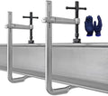 2-Pack Heavy Duty 12" Inch F-Style Welding Clamps w/Replaceable Pad, 5-1/2-Inch(140mm) Deep Throat, Bar Size 1-1/5" * 3/5" Drop Forged Steel Bar Clamps, 2900LB Clamping Force