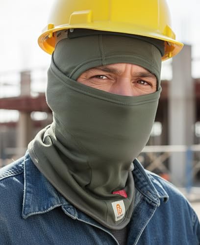 BOCOMAL FR Balaclava with Face Mask 7oz Midweight Arc Rated NFPA2112 CAT2
