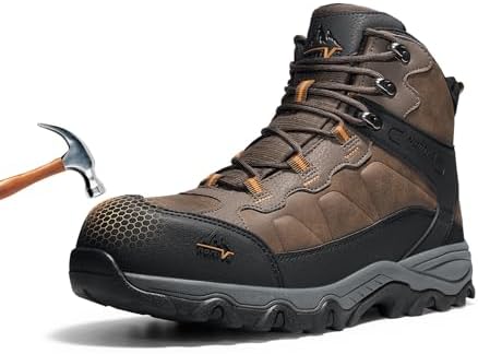 NORTIV 8 Men's Waterproof Steel Toe Work Boots