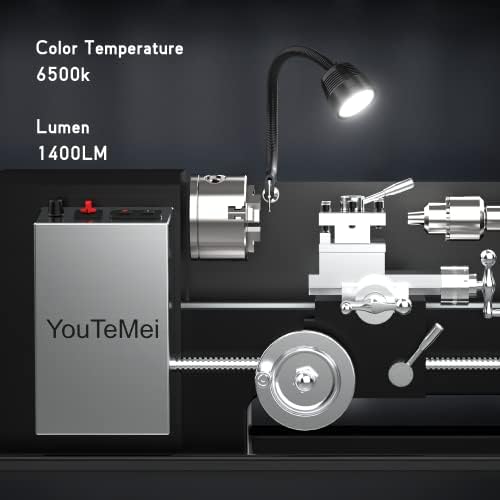 Led Machine Light, Flexible IP66 Waterproof 1400 Lumens 110V-220V with Clamp Base for Lathe Machine, Workbench, Industrial Lighting