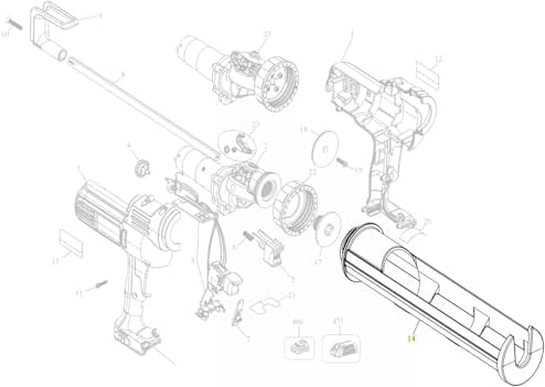5140187-83 Caulk Gun Conversion kit for Dewalt DCE560D1 DCE560D1-CA DCE560B DCE560B-CA ﻿