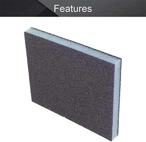 Utoolmart Sanding Sponge Sanding Blocks, 100 Grit Wet Dry Sandpaper Sponge, Washable and Reusable Sand Sponge Kit, for Kitchen Cookware Cleaning and Rust Removal of Rusted Metal, Blue, 12 Pcs