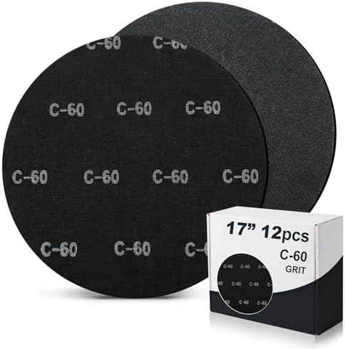 Lounsweer 12Pcs 17" Sanding Screen Disc Mesh Floor Sanding Screen, 60 Grit