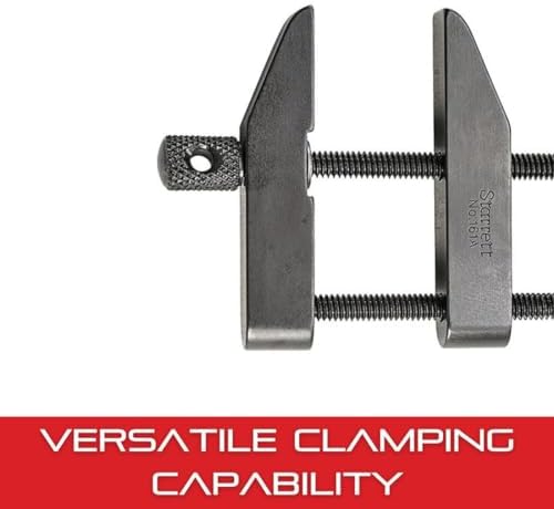 Starrett Toolmakers Parallel Clamp - Ideal for Holding Work in Tapping and Drilling - 1-1/4" Capacity, 13/16" Throat Depth, Hardened Steel, Nice Finish - 161A