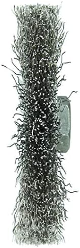 Weiler 13085 4" Narrow Face Crimped Wire Wheel, .014" Stainless Steel Fill, 5/8"-11 Unc Nut, Made in the USA