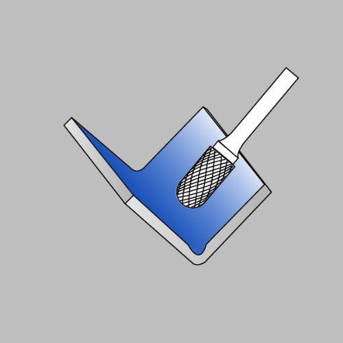 Champion SC42 Titanium Nitrite Coated Burs Solid Carbide Miniature 1/8-Inch Cutter Diameter 9/16-Inch Length of cut
