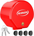 Heavy Duty Anti Theft Trailer Lock, Universal Fit 1-7/8", 2" and 2-5/16" Couplers, Reinforced Solid Steel Tow Lock for Trailer Tongue, Hitch Lock for RV, Cargo, Boat, Camper, Utility (Red)