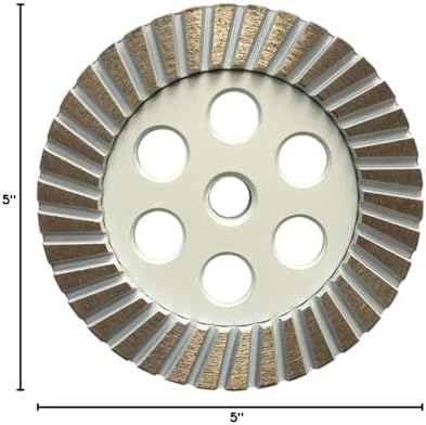 5" Grinding Wheels for Concrete, Granite, and Marble, #80/100 Grit