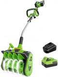 Vibekio 40V Cordless Snow Shovel, 13.5-Inch Brushless Snow Blower, Electric Snow Shovel with ±30° Adjustable Plate, 27.8 FT Snow Throw, 2×20V 4.0Ah Batteries, 30Min Runtime for Driveway, Patio, Deck