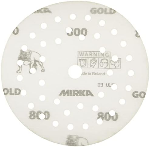 Mirka Gold Film Multifit 5 Inch Sandpaper 800 Grit Hook and Loop
