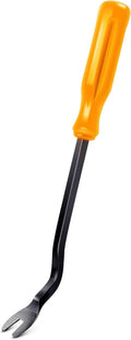 GOOACC Car Panel/Upholstery Remover Ergonomic Stainless Steel Fastener Remover - Easily Removes Plastic Fasteners Reduces Damage to Panels and Loss of Clips Yellow
