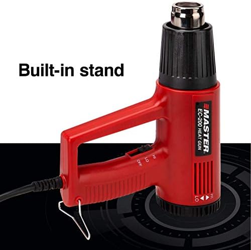 Master Appliance EC-200K Variable Temperature Heat Gun Kit, Heat Gun for Wire Connectors, Heat Gun Kit for Paint Stripping, 120V, 10 Amps, 1200W - USA Company