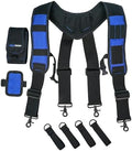 MELOTOUGH Magnetic Tool Belt Suspenders with Magnetic WristBand for Work Belt Padded Suspenders Constrcution