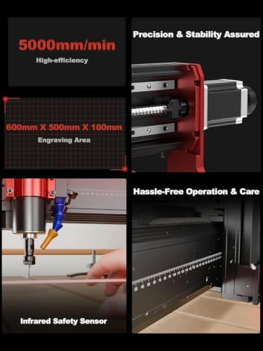 TTC6050 CNC Router Machine, Desktop Engraving Machine 600x500mm