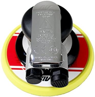 AirVANTAGE Industrial Grade Random Orbital Air Sander Non-Vacuum With Low-Profile Pad, 1/4 in. NPT Air Inlet (6": 3/16- Hook & Loop)