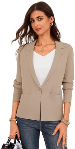 GRACE KARIN Womens Sweater Blazer Jackets Business Casual Work Cardigan