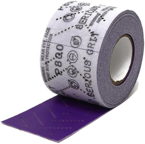 Serious Grit - P800 Grit Ceramic Hook & Loop Sandpaper Roll - 70mm x 12m