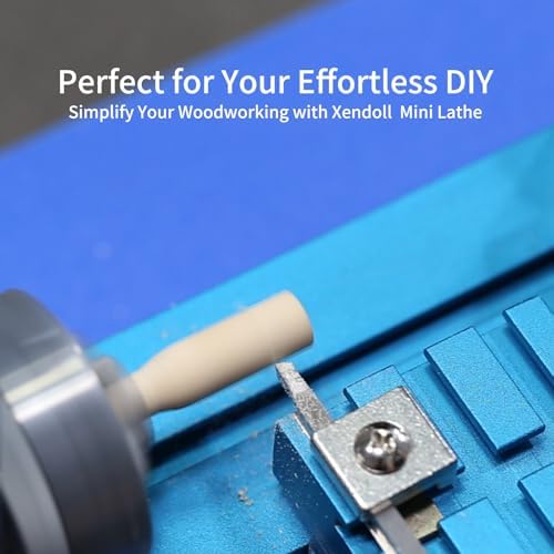 XENDOLL Mini Metal Lathe W103MA — 24W Precision Desktop Lathe for Hobby, STEM Education & DIY Projects, Processes Wood, Plastic & Soft Metals