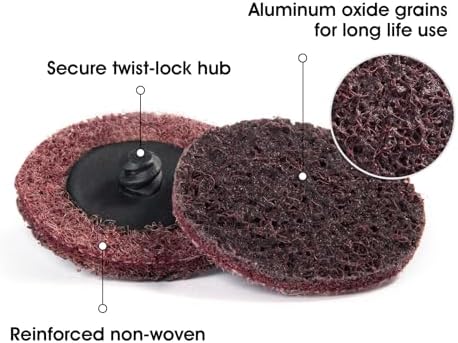 S SATC 25PCS Sanding Discs 2 Inch Quick Change Disc Surface Conditioning Discs for Die Grinder Surface Strip Grind Polish Burr Finish Rust Paint Removal (Medium)