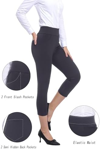 ZTN Womens Stretchy Dress Pants High Waist Work Casual