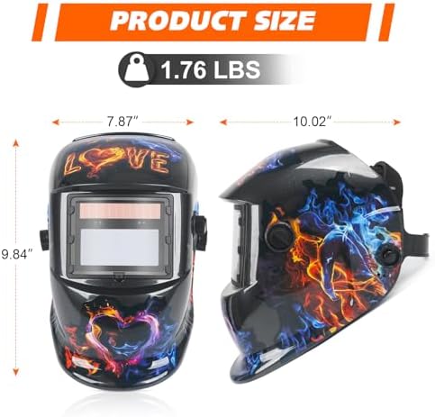 Welding Auto Darkening Helmet True Color Hood with Adjustable Shade Range 4/9-13 for TIG MIG ARC Welder Mask