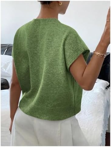 SOLY HUX Women's Short Sleeve Business Casual Sweater