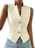 Mina Self Women's Sleeveless Sweater Vest,Knit Stretchy Dressy Casual Top