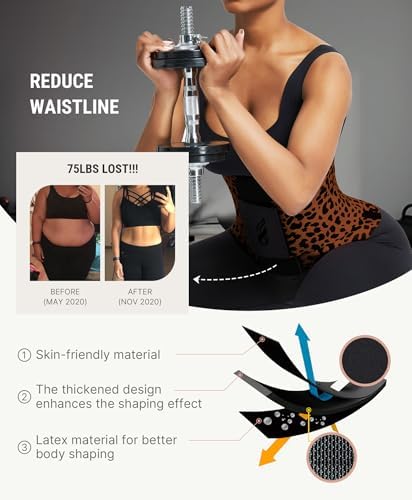 FeelinGirl Waist Trainer for Women Corset Tummy Control Faja Body Shaper