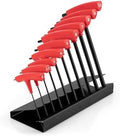 TEKTON Flat End Hex T-Handle Key Set, 10-Piece | KTX92202 | 2 - 10 mm, Manganese Phosphate Finish, Stand