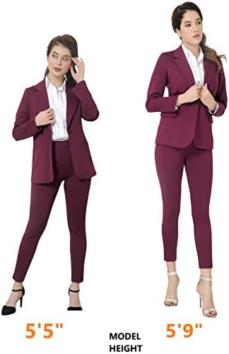 Marycrafts Women’s Two Piece Suits – Business Blazer Pant Suit Set, Professional Work Outfit for Office