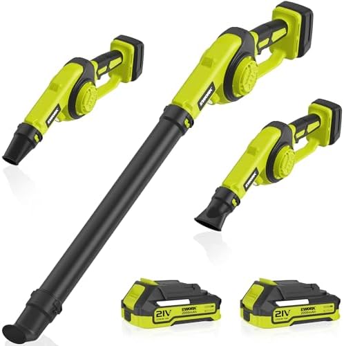EWORK 20V Small Cordless Leaf Blower with 2 x 2.0Ah Battery and Charger