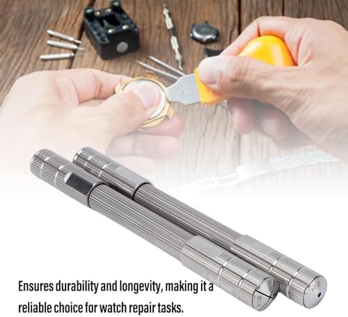POCREATION 2-Pack Double Ended Pin Vise, Stainless Steel Manual Hand Drill Tool, 12cm/4.7in Length, for Watch Repair, Jewelry Making, Handicraft