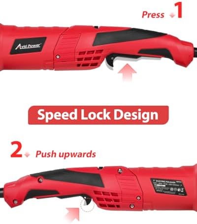 AVID POWER Car Rotary Buffer Polisher Waxer 1200W 6 Speeds, 4*6” Polish Pad