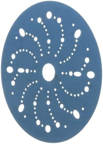 3M Hookit Blue Abrasive Disc, 321U, 36180, 6 in, 320+ Grade, Multi-Hole