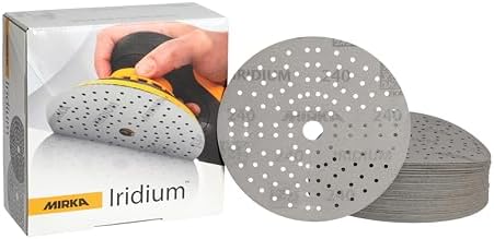 Mirka Sandpaper Iridium 6 Inch Hook and Loop Grit 240 50 pcs